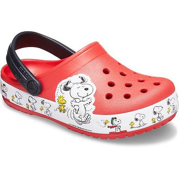 Crocs Fun Lab Snoopy Woodstock Clog Cervene - Detske Dreváky